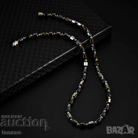 Магнитно колие, гердан с мъниста от хематит, снимка 4 - Колиета, медальони, синджири - 44600250