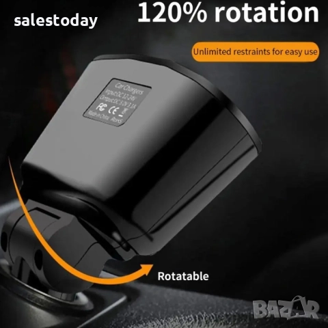 Волтметър и Разклонител за запалка, 2в1, 12V - 24V, снимка 3 - Аксесоари и консумативи - 39289781