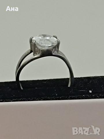 Красив сребърен пръстен с камък Ж321, снимка 5 - Пръстени - 44697413