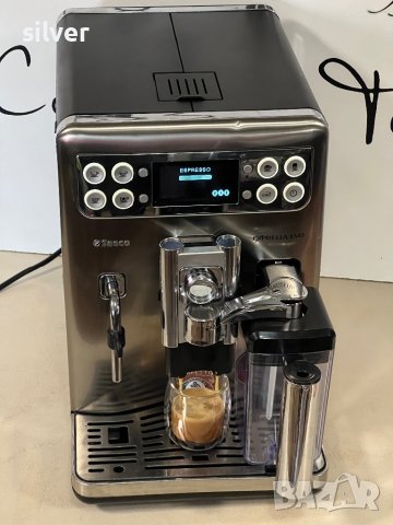 Кафемашина кафе автомат Saeco exprelia evo с гаранция, снимка 3 - Кафемашини - 42739142