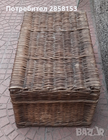 Стар ръчно плетен куфар, снимка 4 - Антикварни и старинни предмети - 51490511