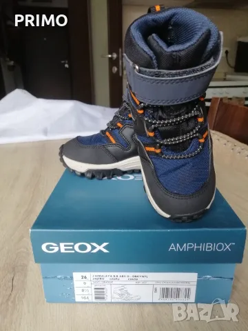 Детски зимни боти Geox J Himalaya B.B ABX D, цвят тъмносин с оранжево. №26, стелка 18см
