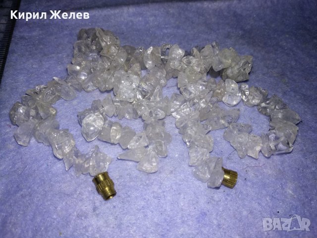 НАТУРАЛЕН ЧИСТ ПЛАНИНСКИ КРИСТАЛ - БЛЕСТЯЩО КРАСИВО КОЛИЕ с БРОНЗОВА на ВИНТ ЗАКОПЧАЛКА 34628, снимка 3 - Колиета, медальони, синджири - 39201176