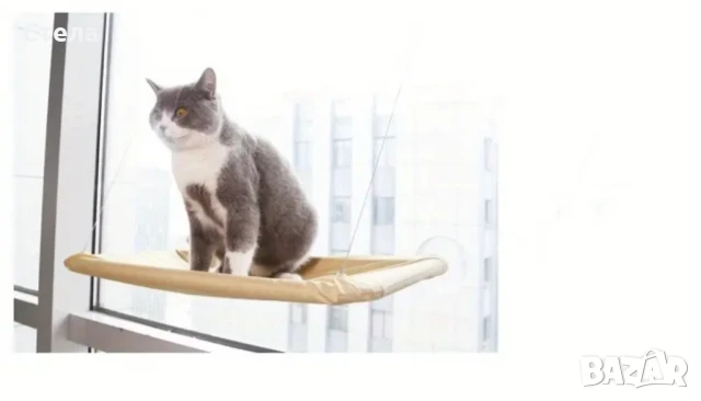  Котешко легло, хамак за прозорец, снимка 2 - За котки - 51023845