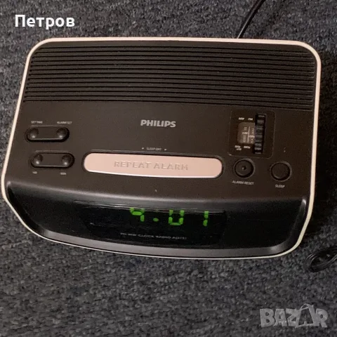 Радио часовник аларма филипс, снимка 3 - Радиокасетофони, транзистори - 43135302