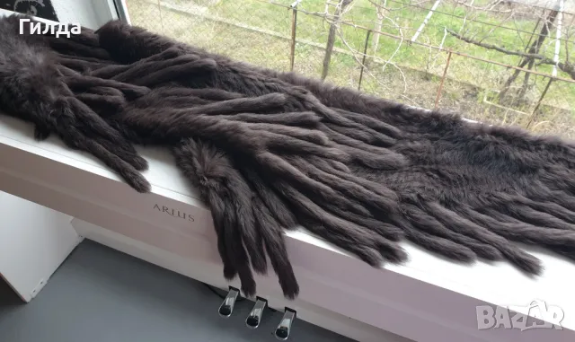 нов плетен шал естествен косъм налично, снимка 6 - Шалове - 48657379