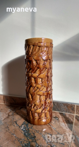 Тежка, масивна, керамична ваза от Германия. , снимка 5 - Вази - 44589131