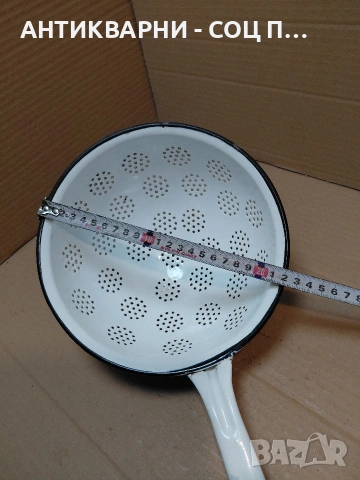 Соц Стар Емалиран Гевгир. НОМЕР 147., снимка 7 - Антикварни и старинни предмети - 54306683