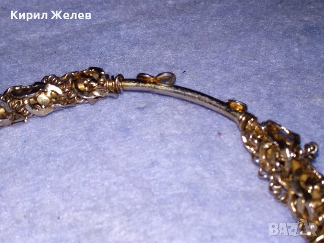 ПОЗЛАТЕНА МНОГО КРАСИВА АР НУВО СТИЛ ВИНТИДЖ ГРИВНА СТОМАНЕНА 37930, снимка 5 - Гривни - 40836411