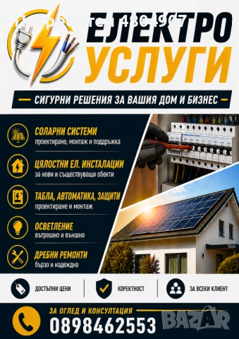 Електро услуги Русе – Ел. табла, цялостни инсталации, ремонти