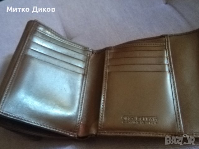 Ginno Ferrari женско портмоне оригинално марково италианско естествена кожа 125х95мм, снимка 12 - Портфейли, портмонета - 38517910