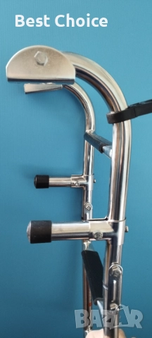 Сгъваема стълба, неръждаема стомана, 3 неплъзгащ се стъпала, сребриста, капацитет 160кг, снимка 3 - Екипировка - 52478263