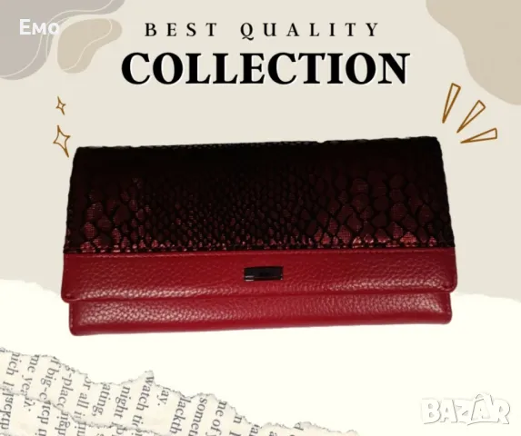 Дамско портмоне в бордо, снимка 3 - Портфейли, портмонета - 48501205