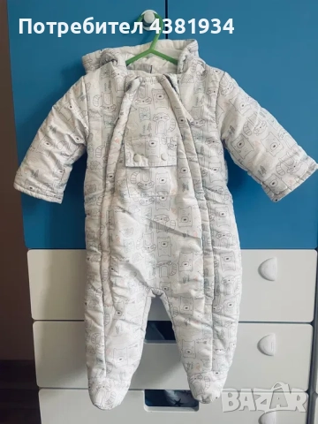 Бебешки зимен гащеризон/космонавт, р-р 3-6м.
