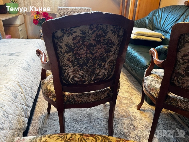 Чипъндейл стил гарнитура, снимка 6 - Дивани и мека мебел - 54177622