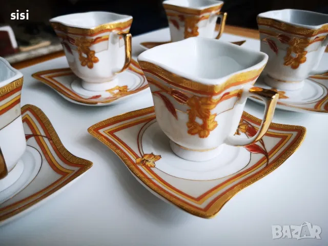 позлатен комплект за кафе Salma collection