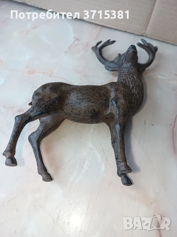 Чугунена фигура- елен, снимка 7 - Антикварни и старинни предмети - 52910475