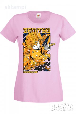 Дамска тениска Demon Slayer Zenitsu Agatsuma,Анимация,игра,Празник,Повод., снимка 10 - Тениски - 38058777