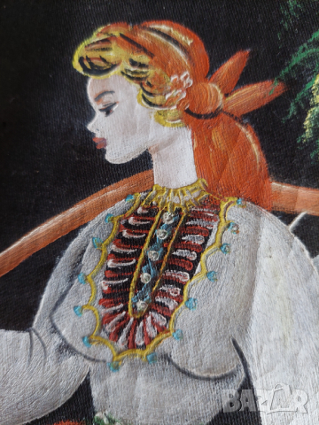 Рисувана в/у плат от 50 год, снимка 2 - Картини - 36554804