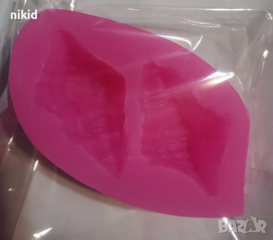 2 бр рапан рапани раковина Морски охлюв силиконов молд форма фондан гипс шоколад, снимка 2 - Форми - 38429898