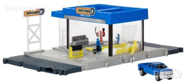 Hot Wheels / Игрален комплект Matchbox Action Drivers - Автомивка, с количка, снимка 2 - Коли, камиони, мотори, писти - 44290041