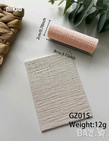 Малка релефна точилка с релеф текстура драскотини драсканици отпечатък за фондан тесто бисквитки, снимка 2 - Други - 50887683