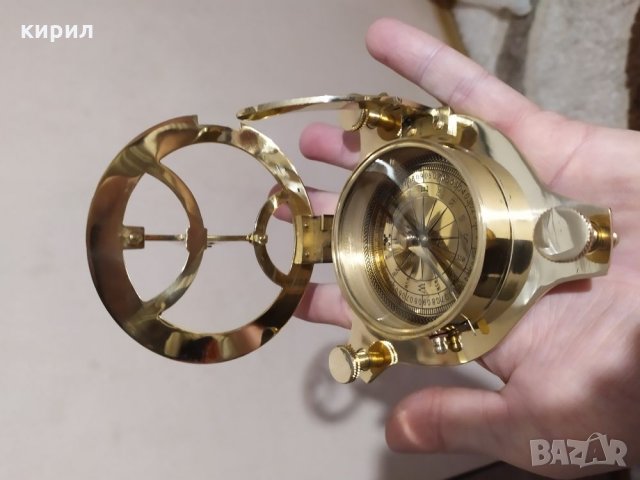 Огромен компас със слънчев часовник, снимка 8 - Антикварни и старинни предмети - 31203596