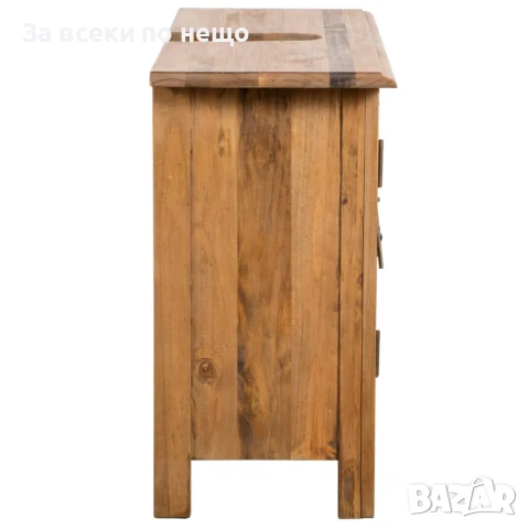 Тоалетка за баня рециклирана борова дървесина масив 70x32x63 см Код P1055, снимка 9 - Тоалетки - 51398677