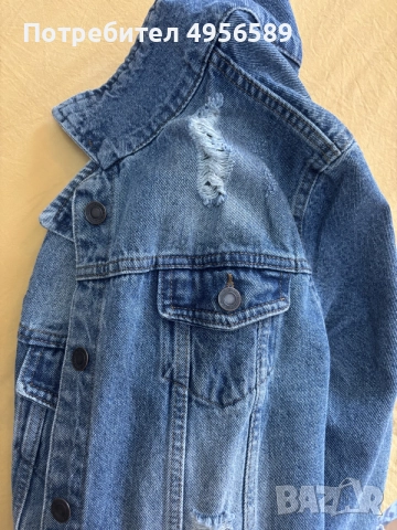 Дълго дънково яке Oversize , снимка 2 - Якета - 56182313