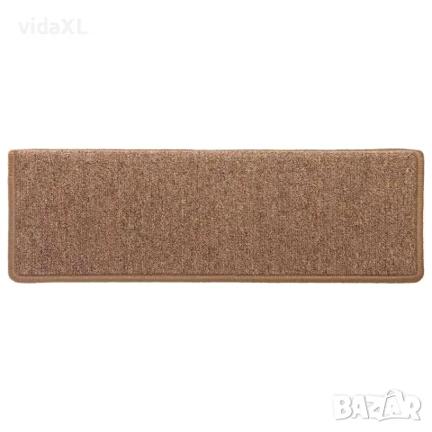 vidaXL Изтривалки за стълби, 30 бр., 65x21x4 см, кафяви, с правоъгълен кант, снимка 6 - Изтривалки - 56147153