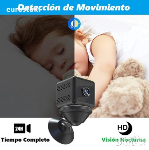 Мини шпионска камера VELER, Full HD 1080P, WiFi охранителна камера за наблюдение, безжична, със сенз, снимка 5 - IP камери - 52436804