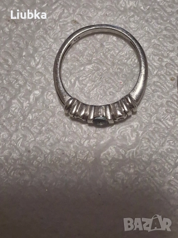 сребърен пръстен с топаз и циркони, снимка 5 - Пръстени - 53977954