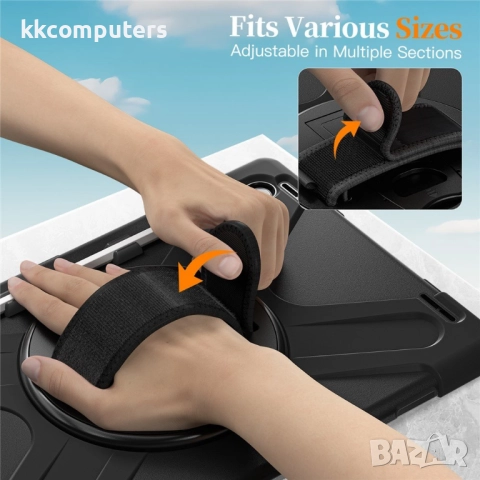 Удароустойчив калъф със задна част от PC и Лента през рамо за Samsung Galaxy Tab S11 Ultra | 360° ро, снимка 9 - Калъфи, кейсове - 52088774