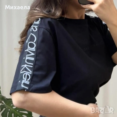 Дамски памучни тениски CK - два цвята - 19€, снимка 7 - Тениски - 53285334