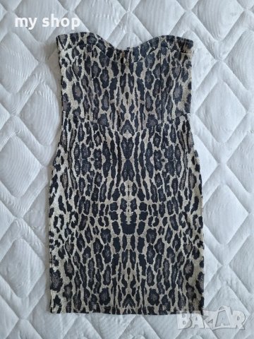 Леопардова рокля,размер С , снимка 2 - Рокли - 47605336