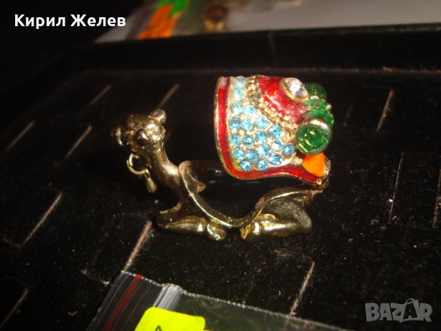 ПОЗЛАТЕНА БРОНЗОВА КАМИЛА - МИНИ КУТИЙКА БИЖУ ЕМАЙЛ КАМЪНИ КРИСТАЛИ БРОНЗОВА 5224, снимка 2 - Колекции - 32089057