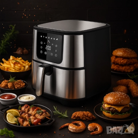 Еър фрайър Scheffler LQ-5001BS – 5.5L здравословно готвене с до 80% по-малко мазнина