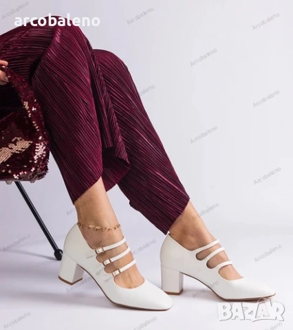 Дамски обувки на висок ток с декоративни катарами Izida, 3цвята , снимка 12 - Дамски елегантни обувки - 50500438