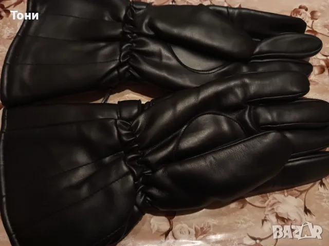 Винтидж Мъжки Кожени Дълги Ръкавици Нови , снимка 6 - Ръкавици - 52791186
