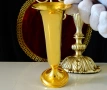 Позлатена чаша,ваза BMF от бронз. , снимка 1