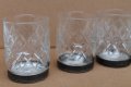 6бр. кристални чаши за ракия с метален обков , снимка 2
