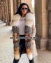 Дамско луксозно палто кашмир вълна и лисица код 187, снимка 1 - Палта, манта - 34521295