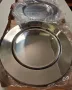 К-кт 6бр подложни чинии неръждаема стомана 32см диаметър , снимка 7