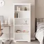 vidaXL Етажерка за книги BODO бяла 82x40x173 см бор масив 5 нива, снимка 2