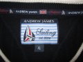 НОВ луксозен тъмно син яхтаджийски шпиц пуловер ANDREW JAMES размер XL , снимка 8