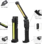  2 броя LED акумулаторни COB работни светлини Фенерчета със скрита долна кука и магнит, 5000m, снимка 3