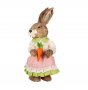 Великденска декоративна фигура Mercado Trade, Заек с рокля екрю и морков, снимка 2