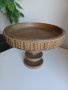 Дървена купа с дърворезба, снимка 1 - Декорация за дома - 42754530
