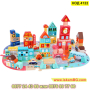 Дървен конструктор City Builder - комплект от 100 части - КОД 4122, снимка 7