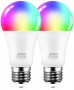 2 бр. 10 W, 850LM Smart Wi-Fi RGBCW LED Light Bulb Unisun , Alexa, Google Home, снимка 1 - Крушки - 33949866